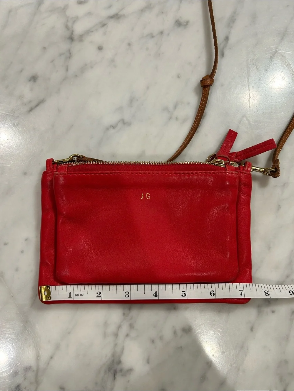 Clare V. Wallet Clutch with Tabs in Red Leather